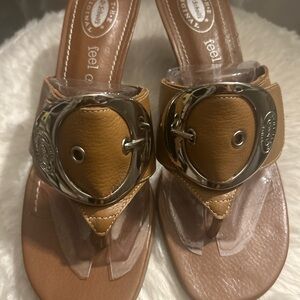 Dr. Scholl’s Brown Leather Women's Sandals